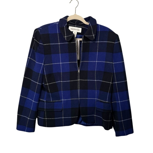STYLE BUNDLE Women’s Vintage Blue Jacket Shirt Sweater Pepe Jeans plaid M L - Picture 2 of 16